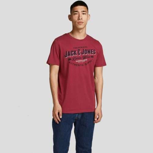 Jack & Jones - Camiseta Logo3 12189734 RED DAHLIA