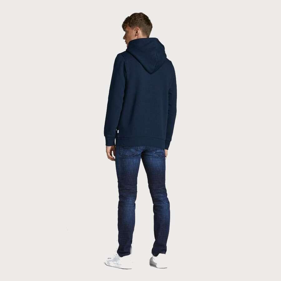 Jack & Jones - Sudadera Logo Hood Navy - Imagen 2