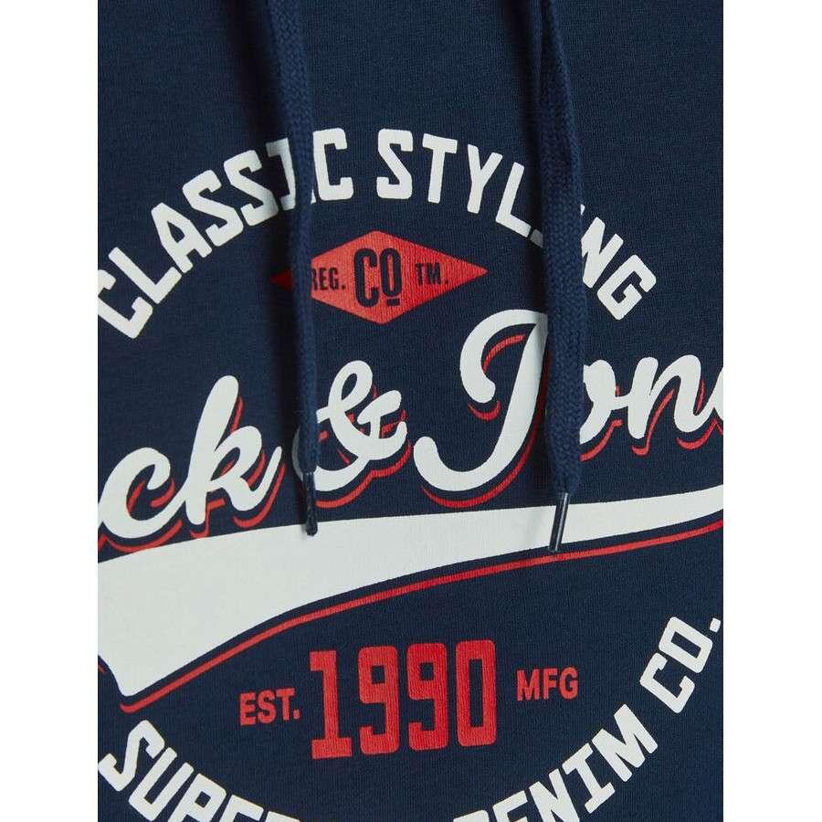 Jack & Jones - Sudadera Logo Hood Navy - Imagen 6