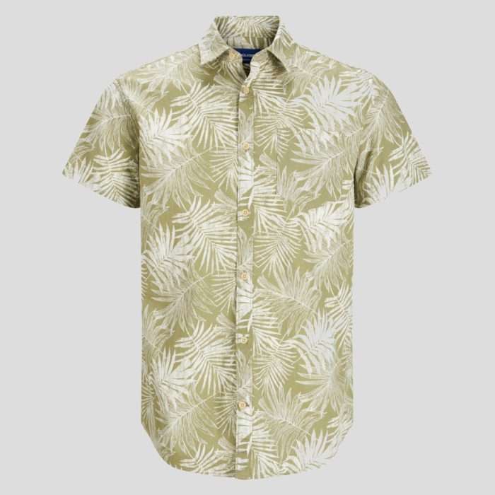 Camisa de manga corta estampada de Jack & Jones Originals en color Oli Green
