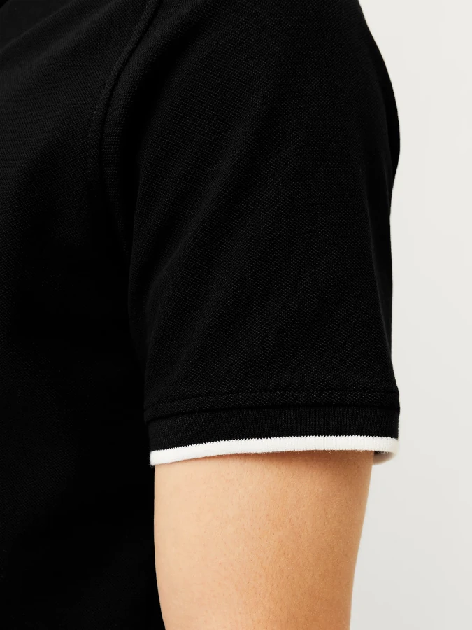 Polo hombre manga corta cuello mao Jack&Jones - 12199711 Negro (Black)2 Polo hombre manga corta cuello mao Jack&Jones - 12199711 Negro (Black)