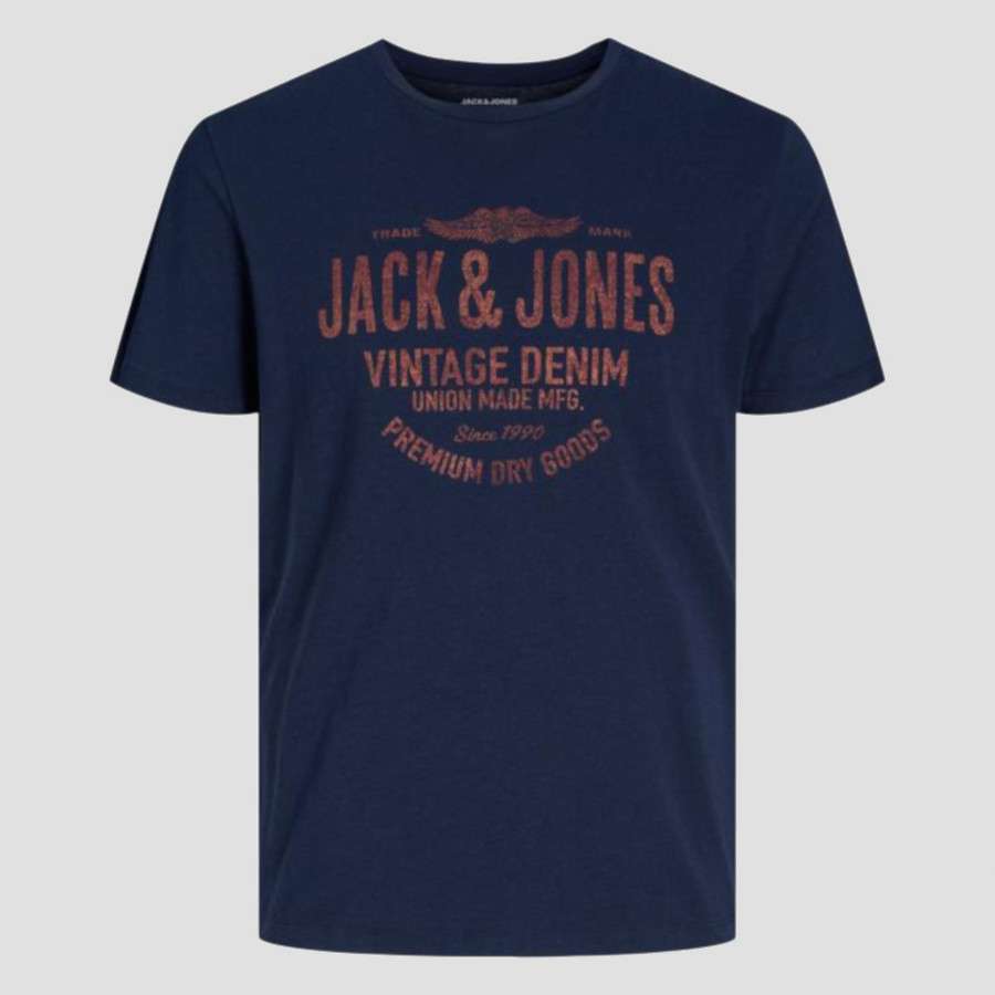 Camiseta de manga corta junior de Jack & Jones en color Navy Blazer