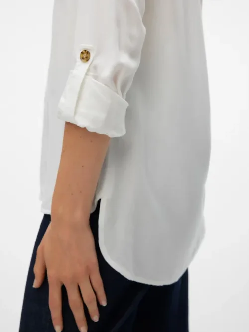 Camisa VeroModa Bumpy 10275283 blanco (snow white)