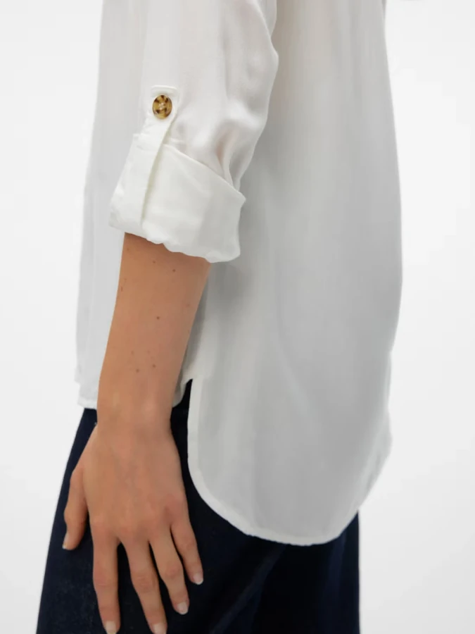 Camisa VeroModa Bumpy 10275283 blanco (snow white)