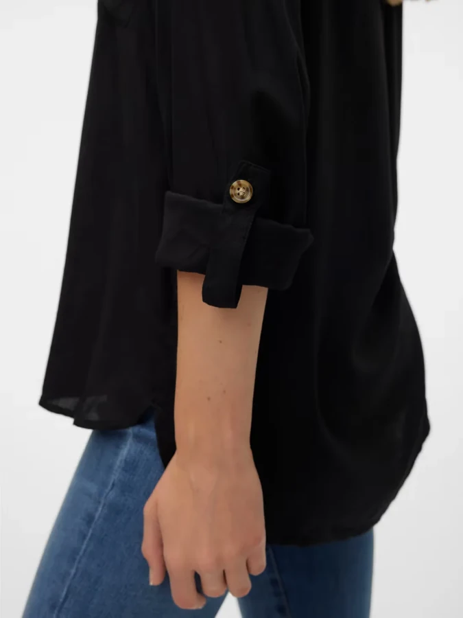 Camisa VeroModa Bumpy 10275283 negro (black)