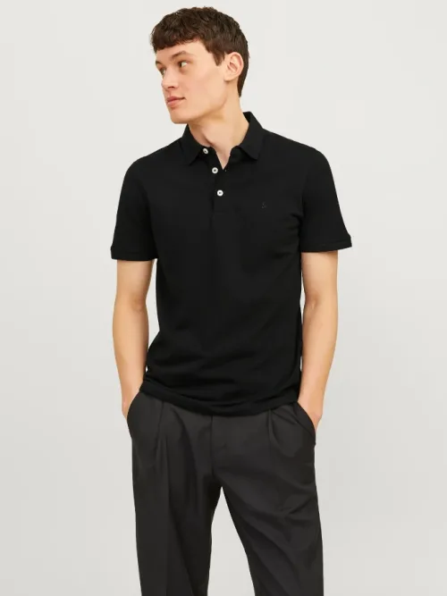 Polo hombre manga corta Jack&Jones - 12136668 Negro (Black)