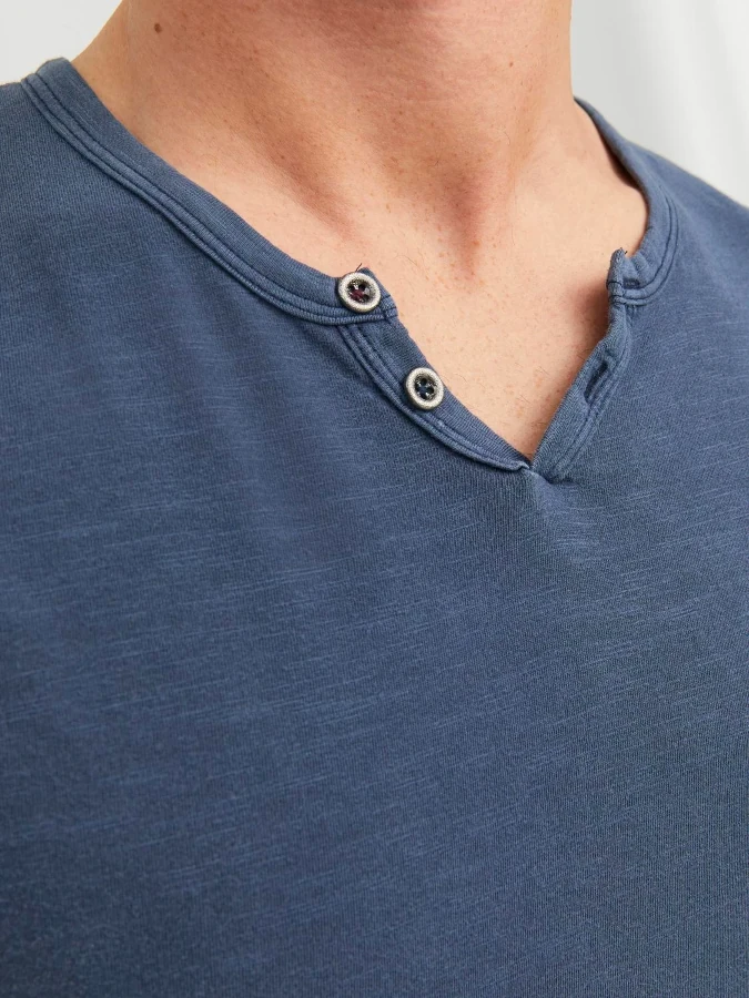 Camiseta Esplit hombre manga corta Jack&Jones 12164972 azul marino (navy blazer)