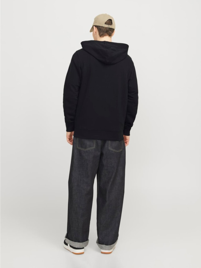 Sudadera con cremallera Jack & Jones - 12269366 Simon, en color negro (black) Sudadera con cremallera Jack & Jones - 12269366 Simon, en color negro (black)