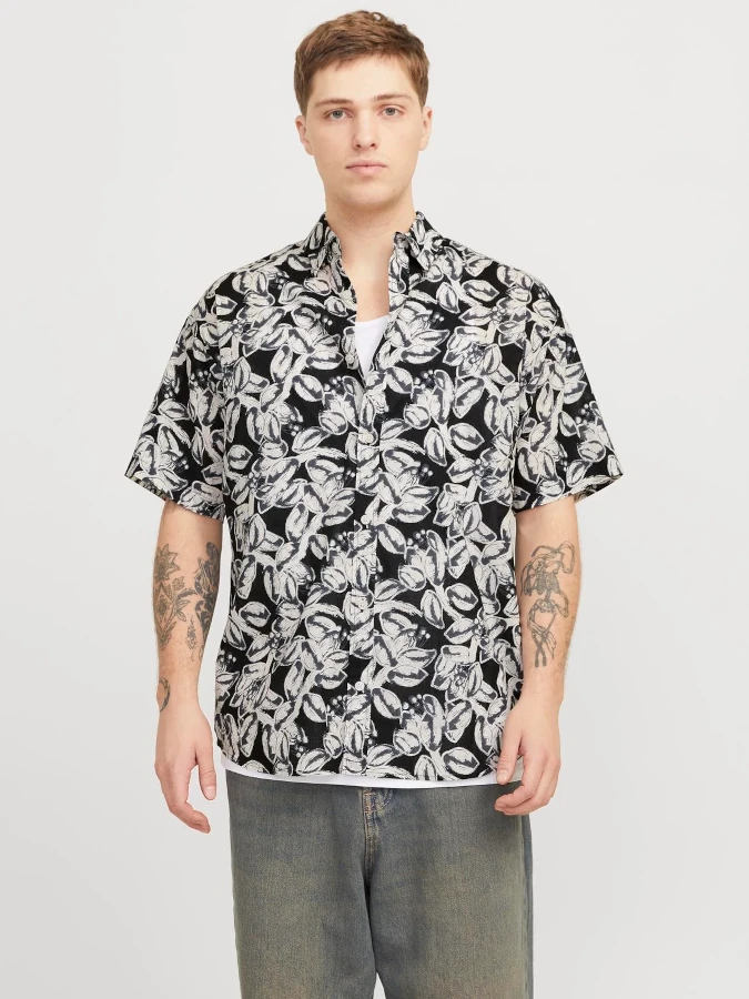 Camisa Joshua split Jack&Jones - 12271089 black