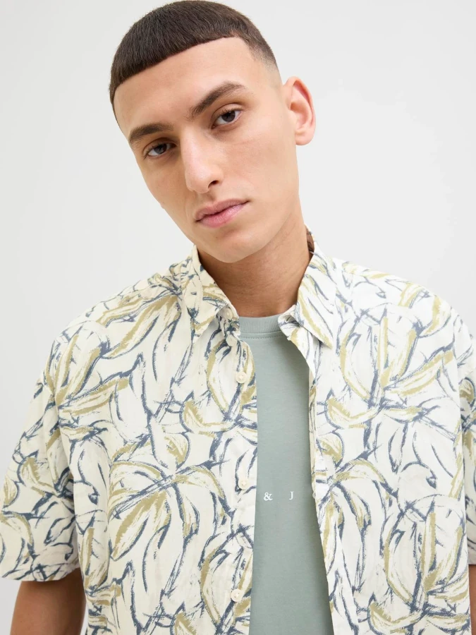 Camisa Joshua split Jack&Jones - 12271089 cloud dancer