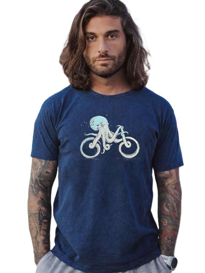 Camiseta pulpo bici Sargantana 85013442 azul