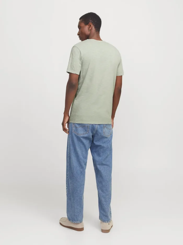 Camiseta cuello pico Jack&Jones Split 12164972 verde (iceberg green)