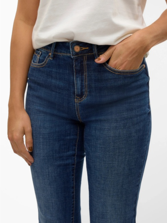 Vero Moda Tejano Flash Mid rise Straight Dark Blue Denim 2