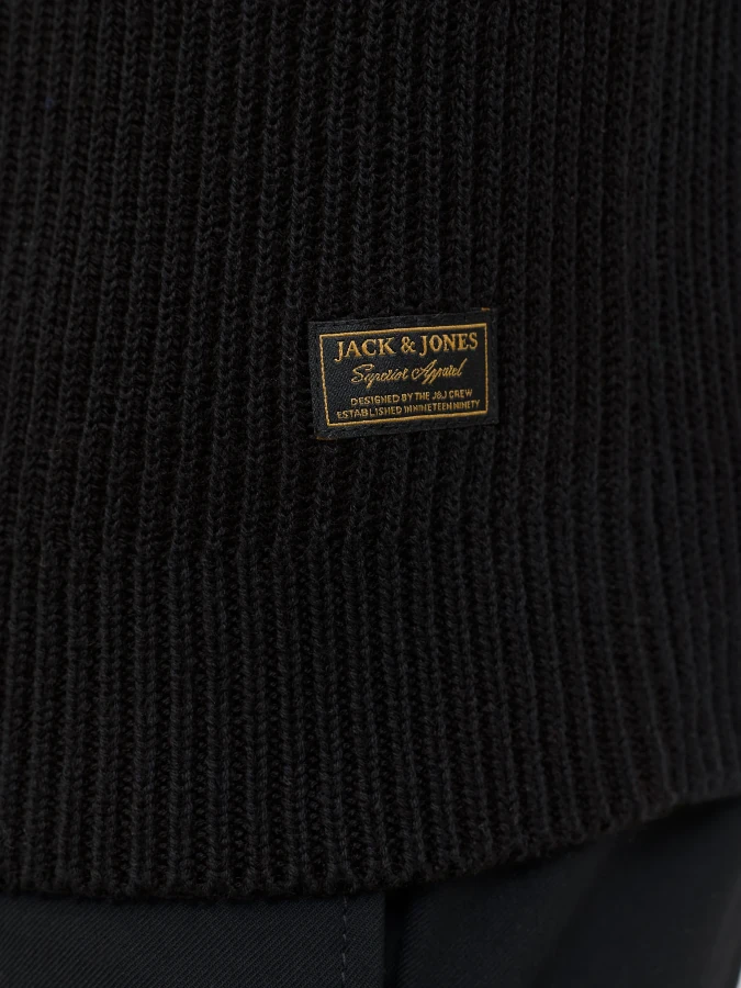 Jersey cremallera Jack&Jones Pannel 12278920 negro (black)3 Jersey cremallera Jack&Jones Pannel 12278920 negro (black)