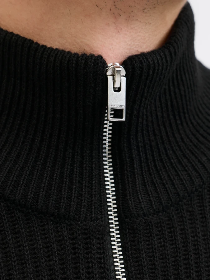 Jersey cremallera Jack&Jones Pannel 12278920 negro (black)4 Jersey cremallera Jack&Jones Pannel 12278920 negro (black)
