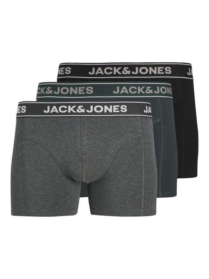 Pack3 Bóxers Jack&Jones 12265404 Black Frifay negro (Dark Grey)