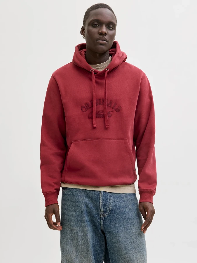 Sudadera Jack&Jones 12285796 Bleecker rojo (Tibetan red)