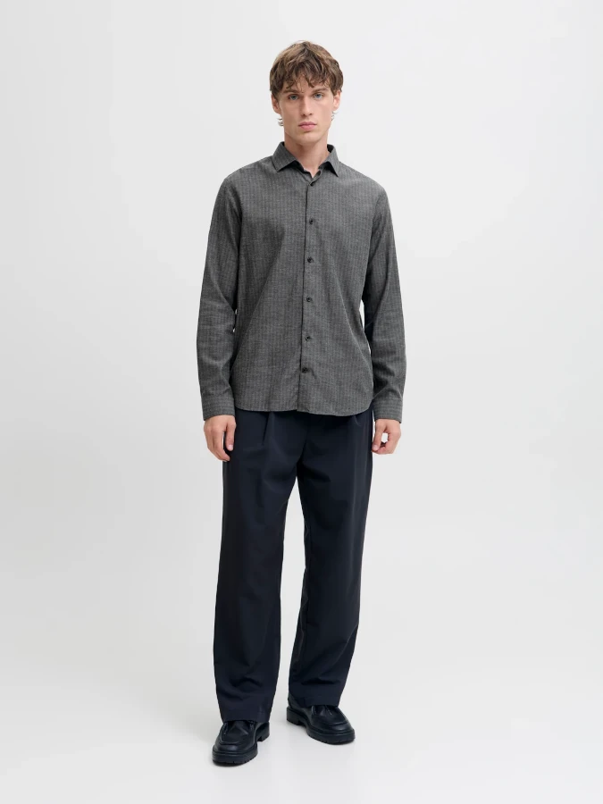 Camisa Jack&Jones 12287496 Blaparker negro (black)