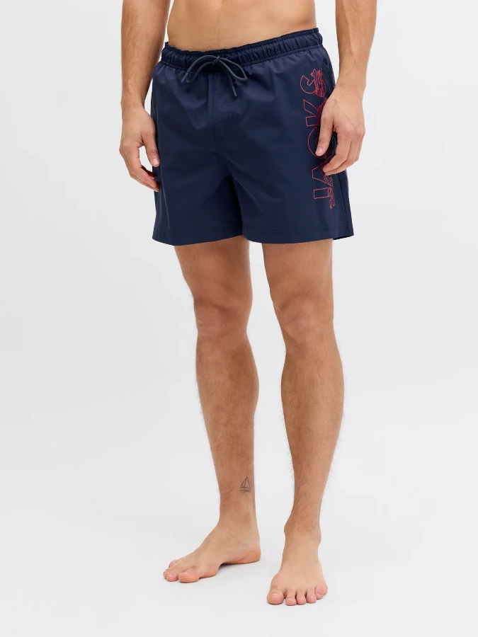Bañador Jack&Jones Maui Wave Logo 12291391 azul marino (navy blazer)