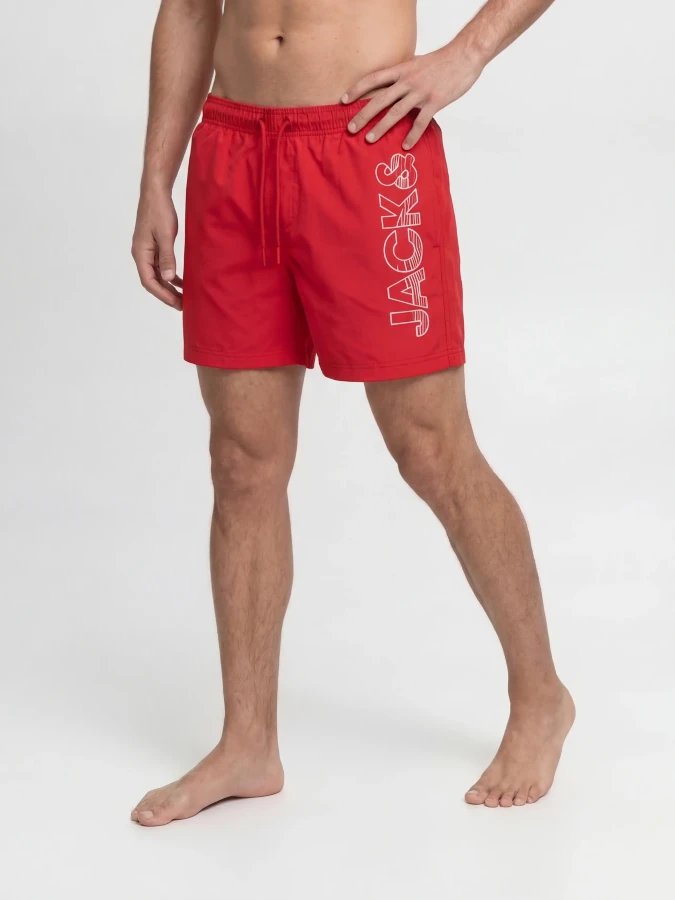 Bañador Jack&Jones Maui Wave Logo 12291391 rojo (True Red)