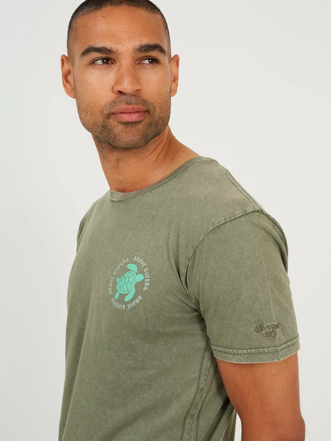 Camiseta Brave Soul Tortuga B149BALIK verde (khaki)