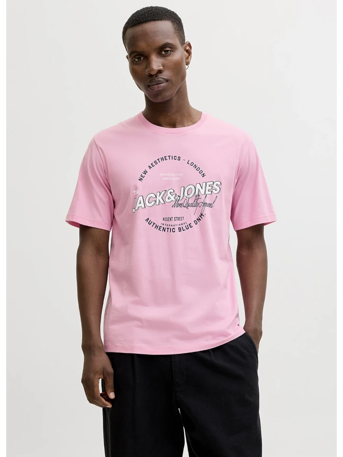 Camiseta Jack&Jones Logo 12288016 rosa (prism pink)