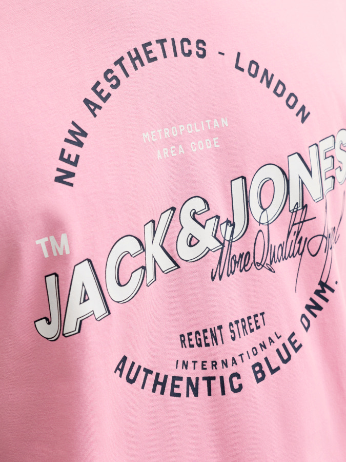 Camiseta Jack&Jones Logo 12288016 rosa (prism pink)