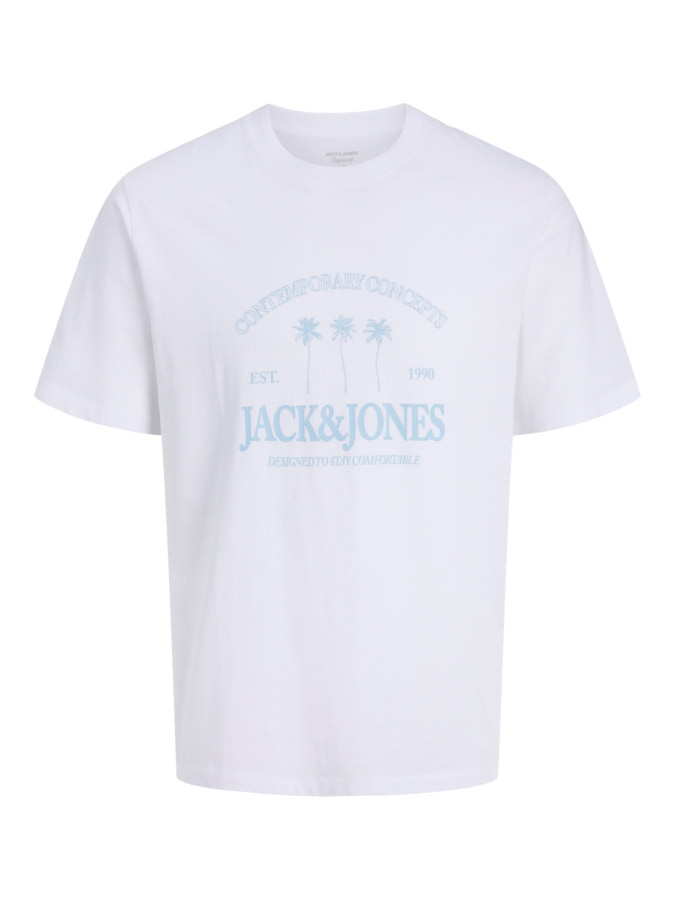 Camiseta Jack&Jones Nantucket Graphic 12297895 blanco (bright white)