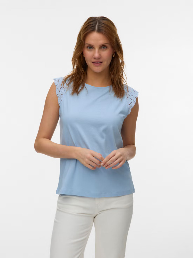 Camiseta Vero Moda 10305210 Emily Azul (Cashmere Blue)