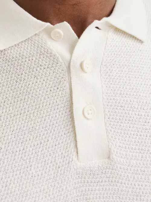 Polo Jack&Jones George 12268281 blanco roto (cloud dancer)
