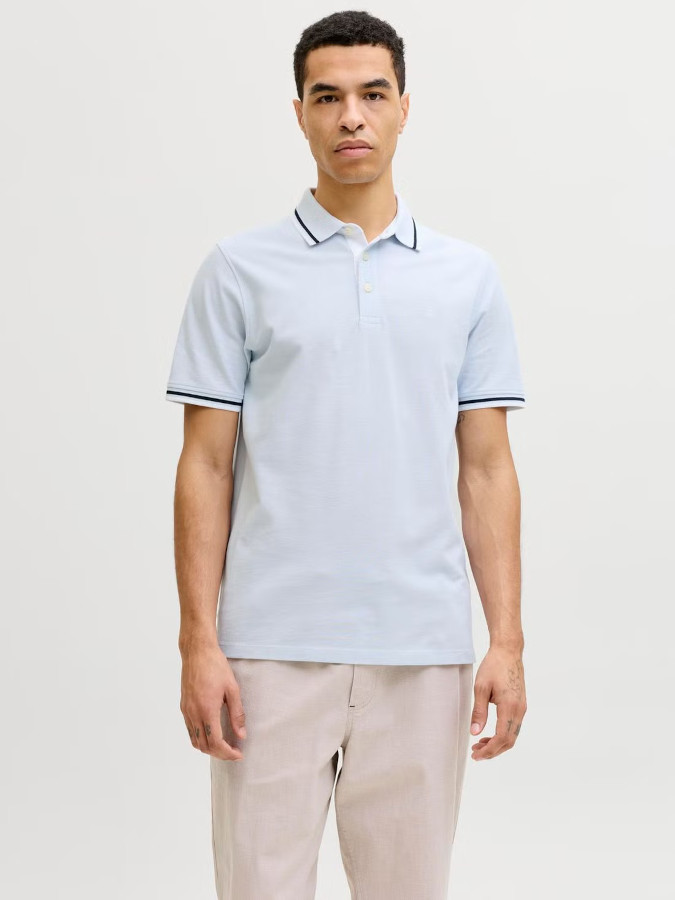 Polo Jack&Jones Paulos 12136668 celeste (celestial blue)