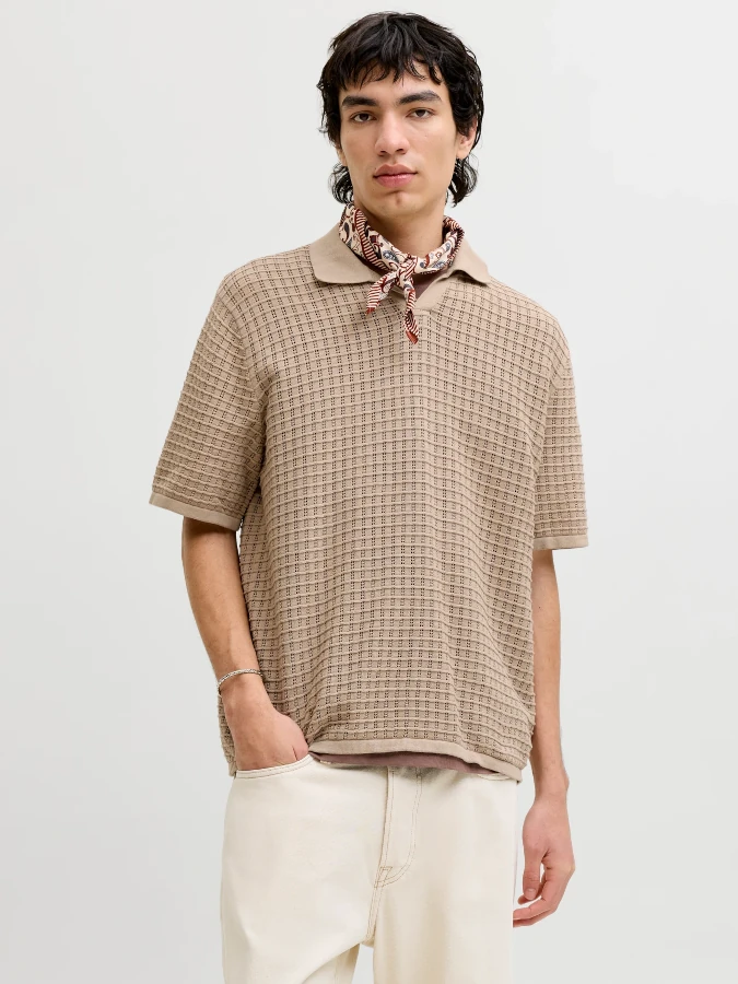 Polo Nantucket Jack&Jones 12291422 marrón (feather gray)