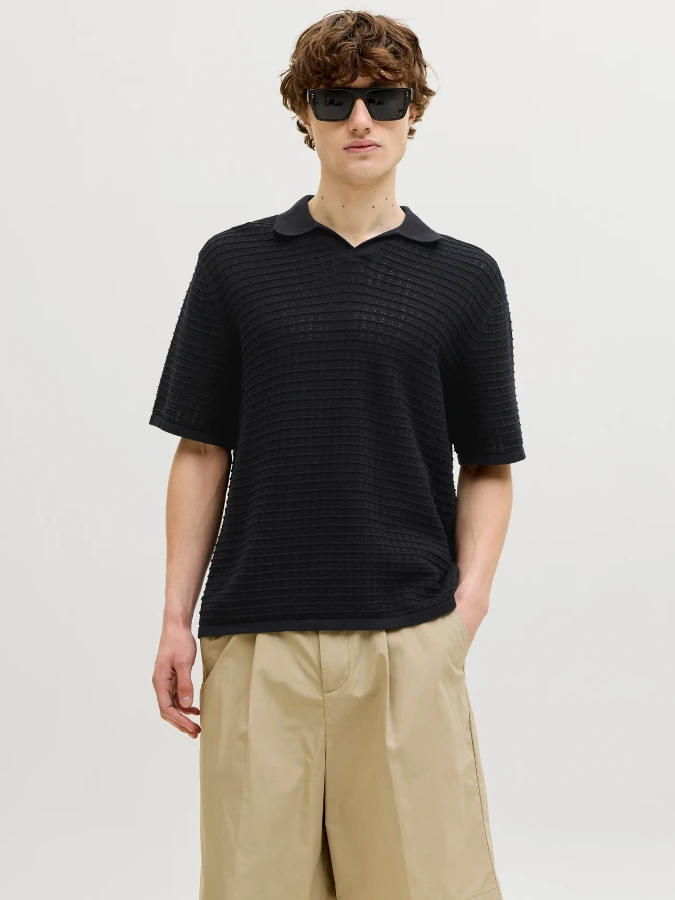 Polo Nantucket Jack&Jones 12291422 negro (black)