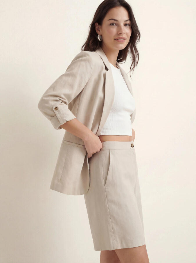 Blazer 3-4 VeroModa Jesmilo Loose 10279700 beige (snow white)