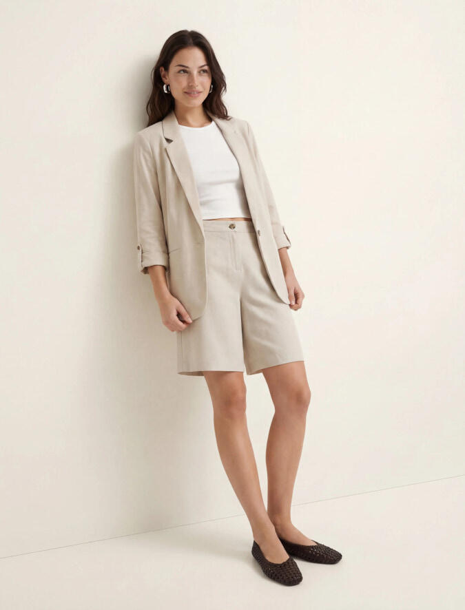 Blazer Vero Moda Jesmilo Loose 10279700 beige (snow white)