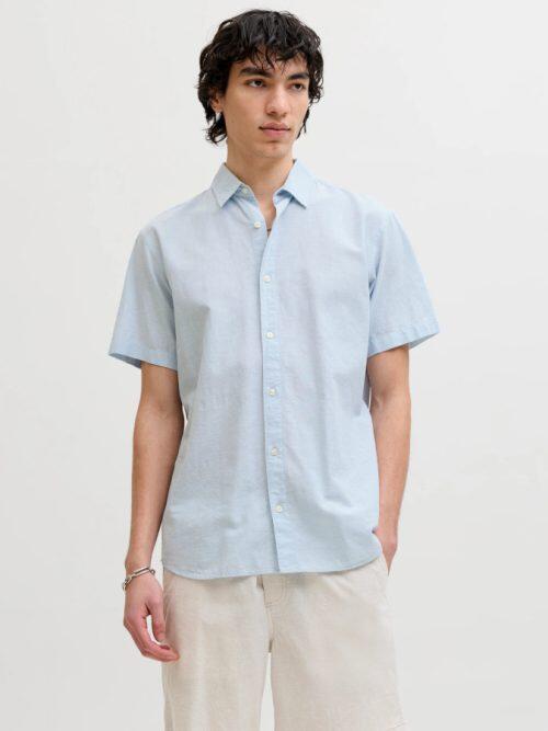 Camisa Jack&Jones BreezeBlend Linen Blend 12288590 azul celeste (celestial blue)