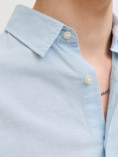 Camisa Jack&Jones BreezeBlend Linen Blend 12288590 azul celeste (celestial blue)