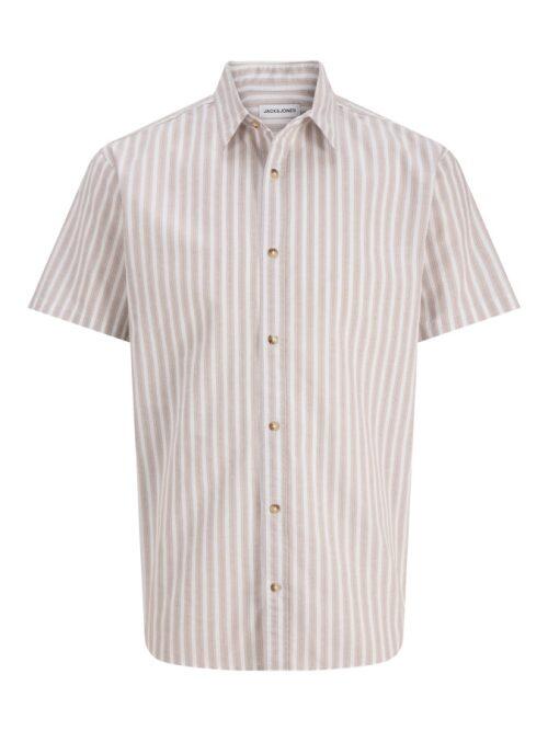 Camisa Jack&Jones Chad Oxford Stripe 12288647 beige (string)