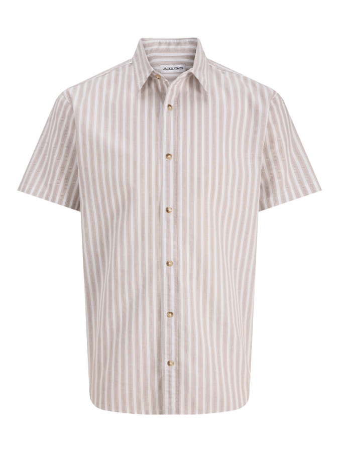 Camisa Jack&Jones Chad Oxford Stripe 12288647 beige (string)