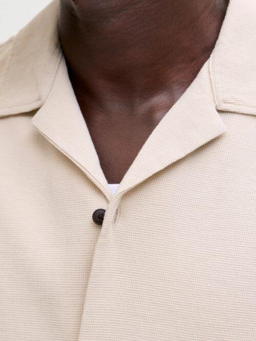 Camisa Jack&Jones Global Waffle 12295551 beige (moonbeam)