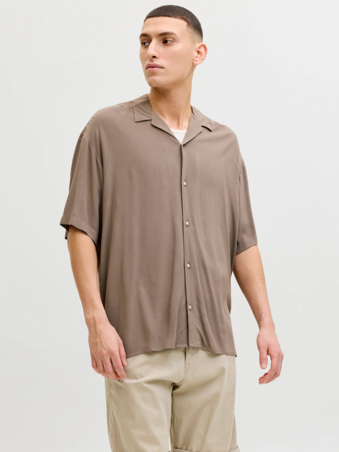 Camisa Jeff Resort Solid Jack&Jones 12288852 marrón (Falcon)