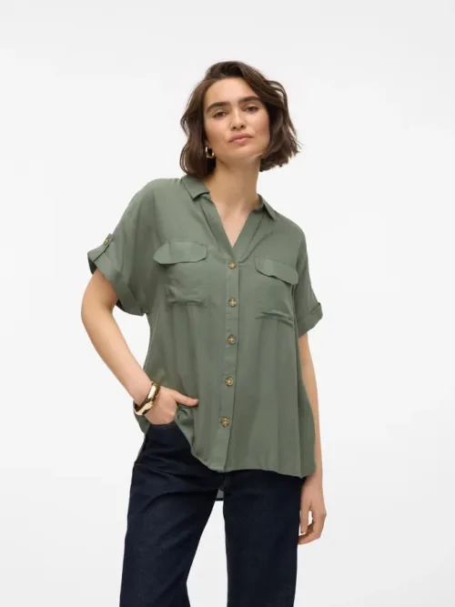 Camisa Mujer VeroModa - 10310139 Bumpy verde (laurel wreath)