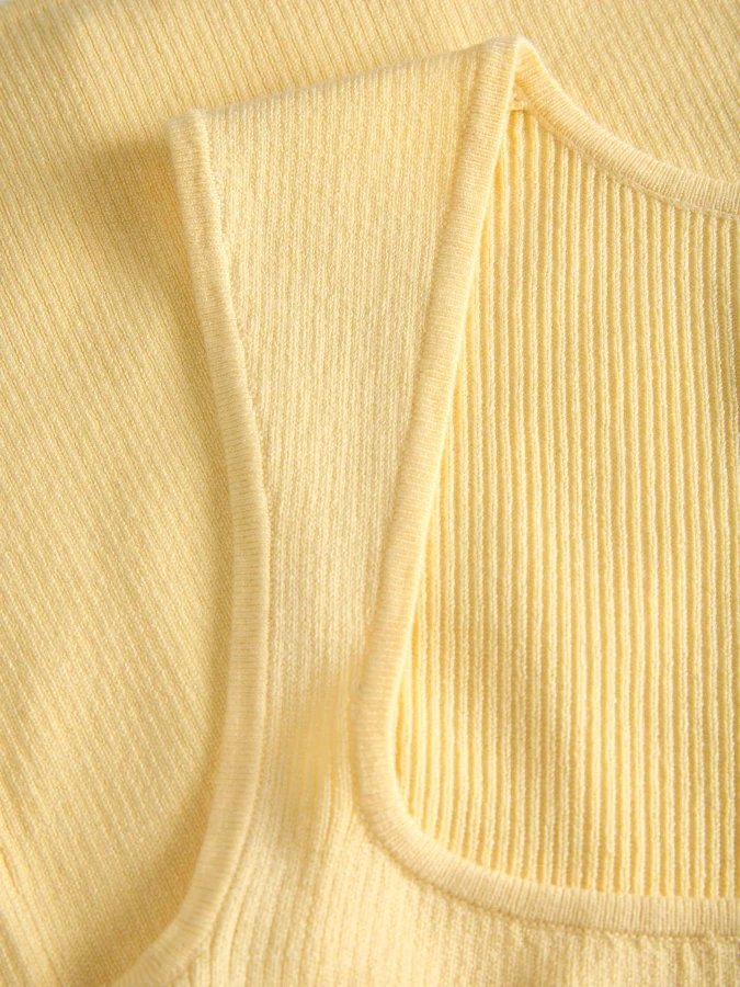 Camiseta Mujer JJXX - 12290769 Posie Square amarillo (sunlight)