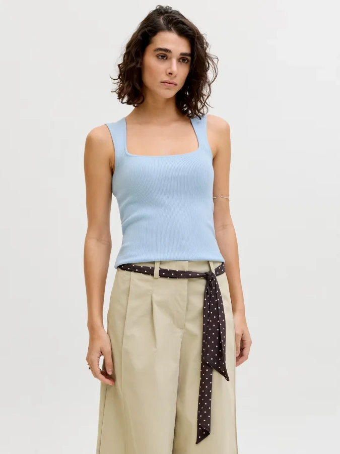 Camiseta Mujer JJXX - 12290769 Posie Square celeste (Skyway)