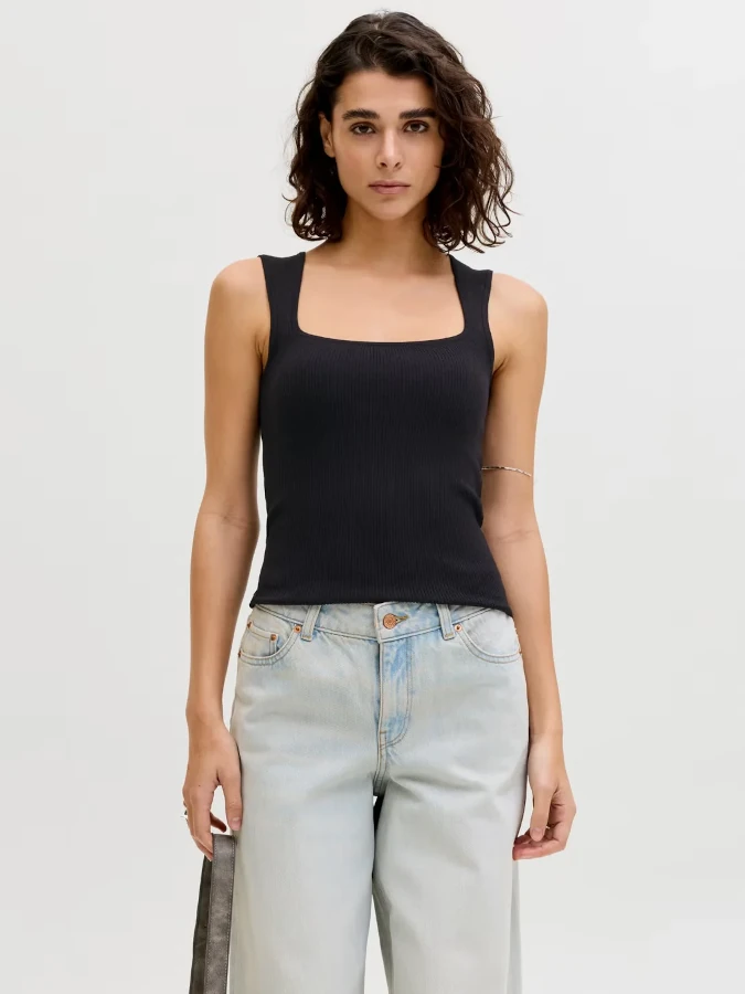Camiseta Mujer JJXX - 12290769 Posie Square negro (black)