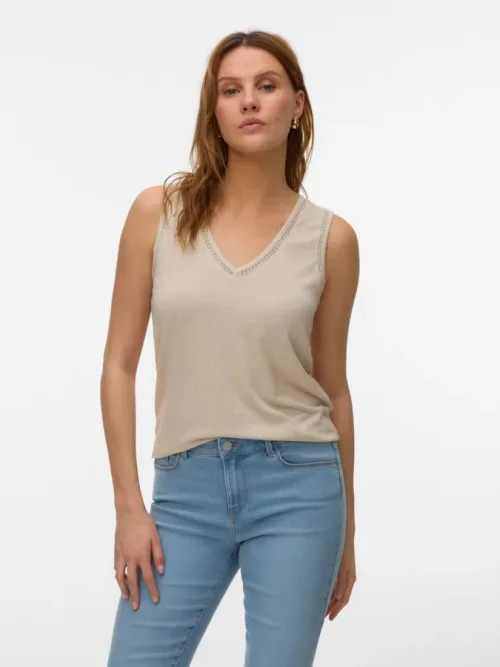 Camiseta Mujer VeroModa - 10342946 Gina beige (Catmeal)