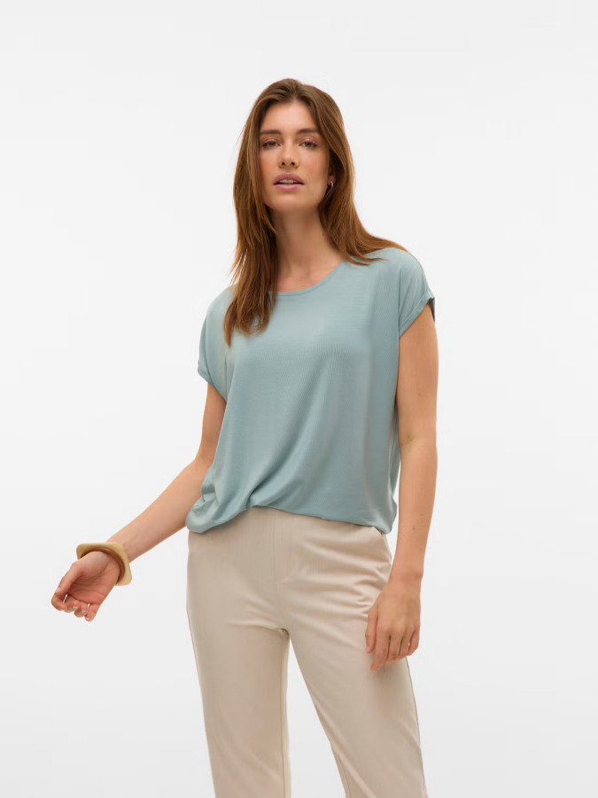 Camiseta VeroModa Ava 10284468 grisacio (gray mist)