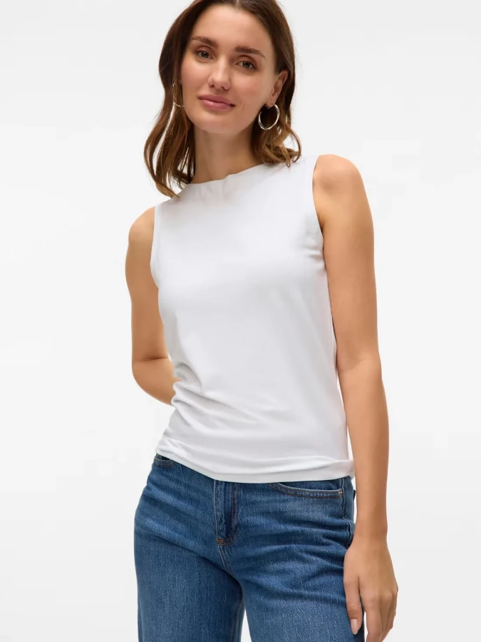 Camiseta VeroModa Panda Modal 10314416 blanco (bright white)