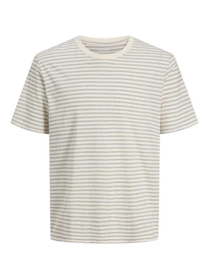 Camiseta rayas Jack&Jones Montauk Stripe 12290898 blanco roto (antique white)