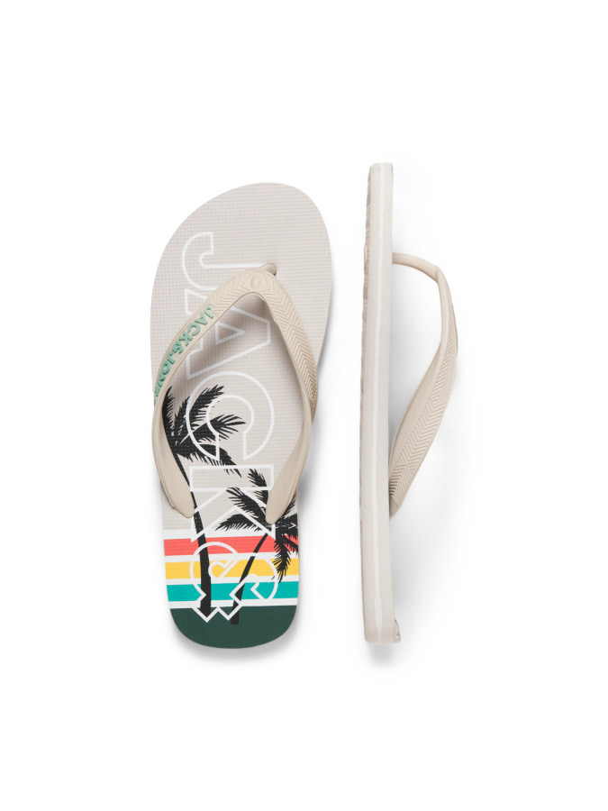 Chanclas dedo Jack&Jones Palm Print 12230643 beige (moonbeam)